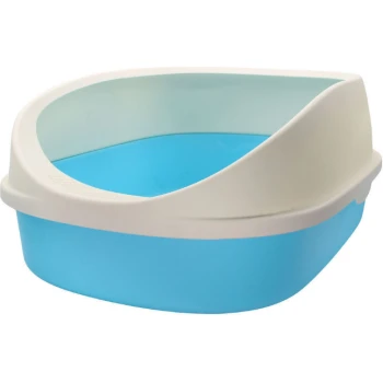 Nunbell Pet Cat Litter Box Blue L30 x W42 x H17cm