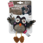 GIGwi Owl Catch & Scratch Eco line with silvervine leaves and leatherette