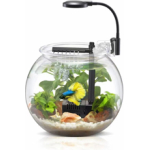 Nubios Spherical Plastic Fish Tank with filter and led clip lamp NB-300   30 x 22cm