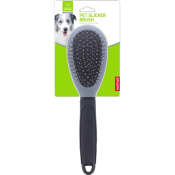 Nunbell Small Oval Double-Sided Comb with Solid Handle - Black