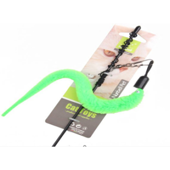 Nunbell High Elastic Retracted Teaser Wire Chaser Wand Cat Kitten Pet Play