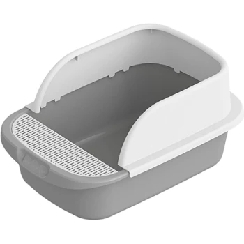 Nunbell Small Simple Square Cat Litter Box - With Scoop