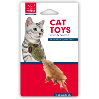 Nunbell Catnip Furry Mouse Cat Toy