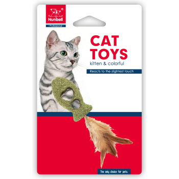 Nunbell  Catnip Fish Cat Toy with Feather CATNIP TOYS