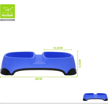 Nunbell Small Double Bowl for Pets