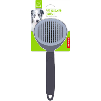 Nunbell Solid color handle round head hair removal comb-thick needle-black