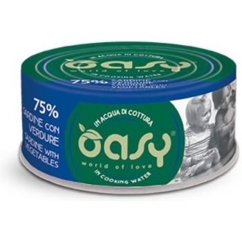 Oasy Wet Cat Food Sardines and Vegetables 70g Can