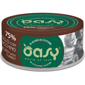 Oasy Wet Cat Food  CHICKEN WITH TURKEY 70g Can