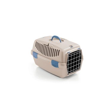 Display pet Carrier Gulliver 1 metal door travertine white